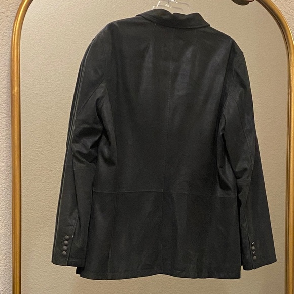 John Varvatos Collection 100% Goat Suede Jacket Black Size L - Picture 6 of 10